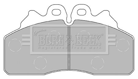 BORG & BECK Комплект тормозных колодок, дисковый тормоз BBP2435
